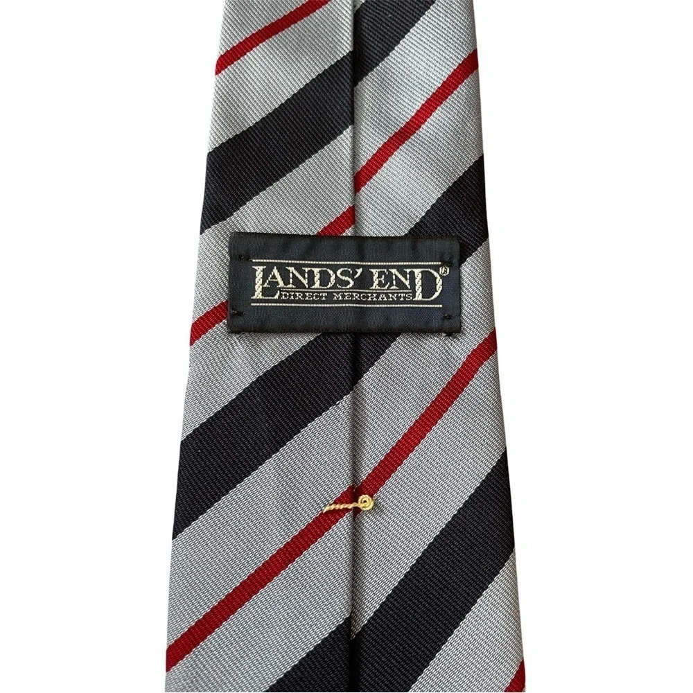 Lands’ End The Royal Flying Corp 100% Silk Striped Men's Tie